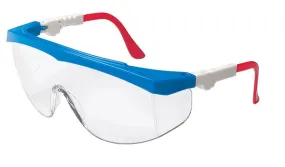 MCR Safety TK1 Blue/White/Red Frame, Clear Lens