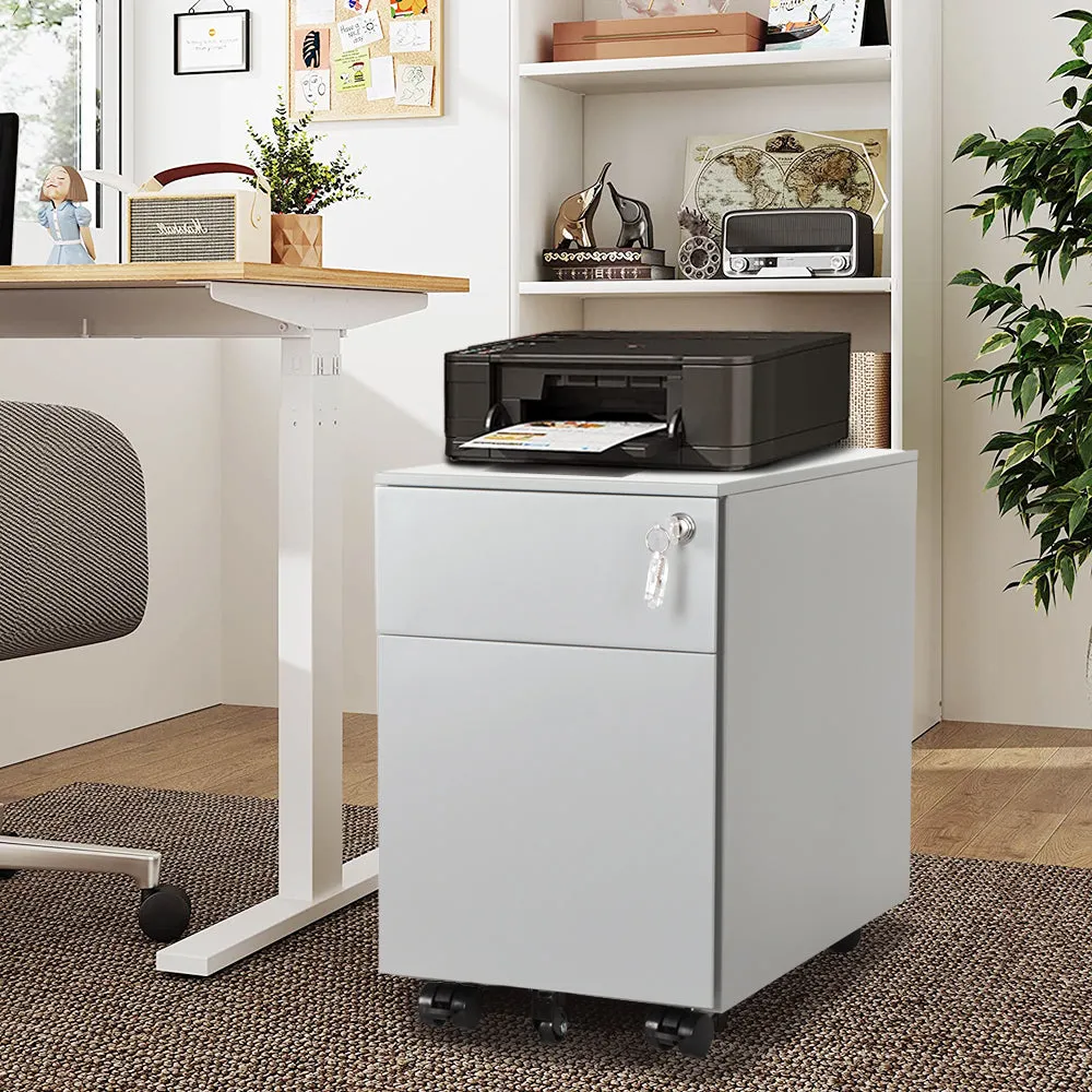 Metal File Cabinet with Lock -Grey