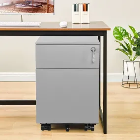 Metal File Cabinet with Lock -Grey