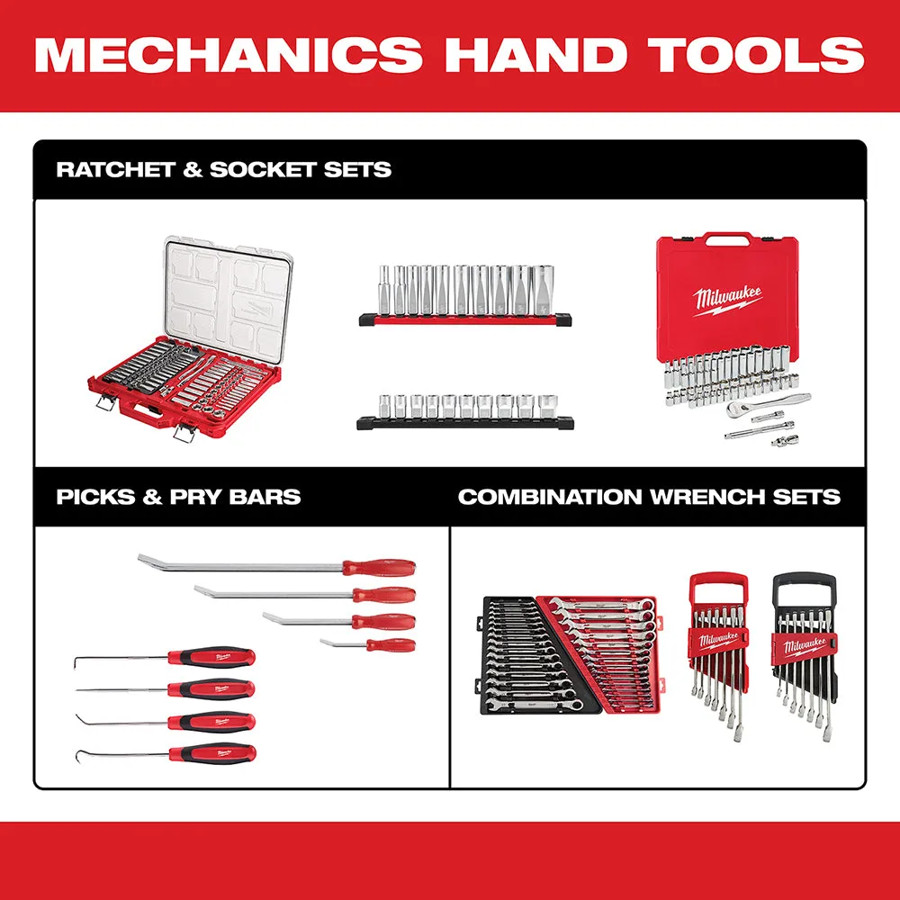 Milwaukee 48-22-9413 Flex Head Ratcheting SAE Combination Wrench Set - 15 PC