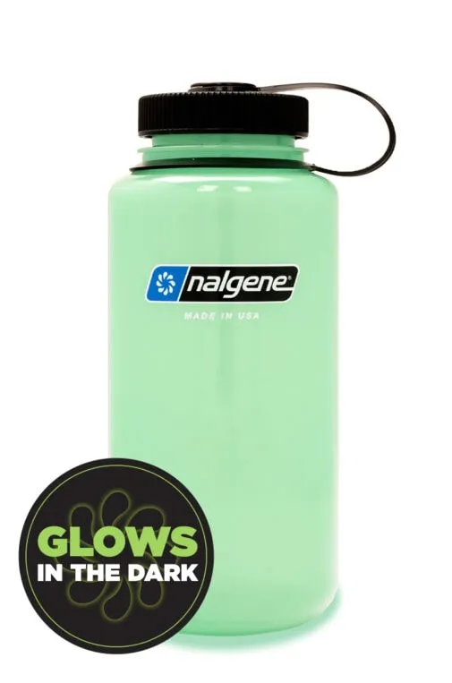 Nalgene 32oz Wide Mouth Water Bottle - Glow Green