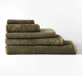 Nara 550GSM Bamboo Cotton Bath Towel Range Moss