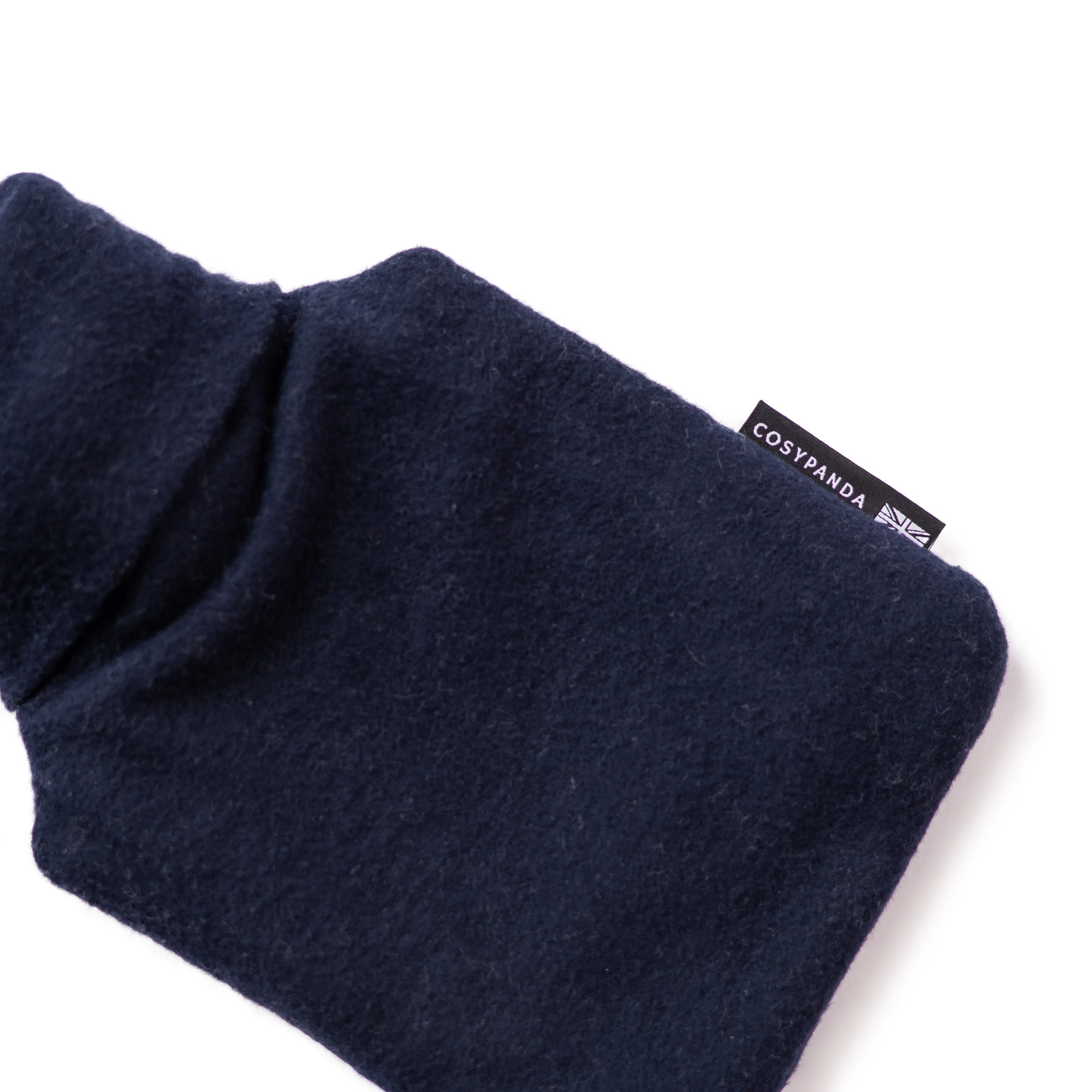 Navy Blue Cotton 1L Hot Water Bottle