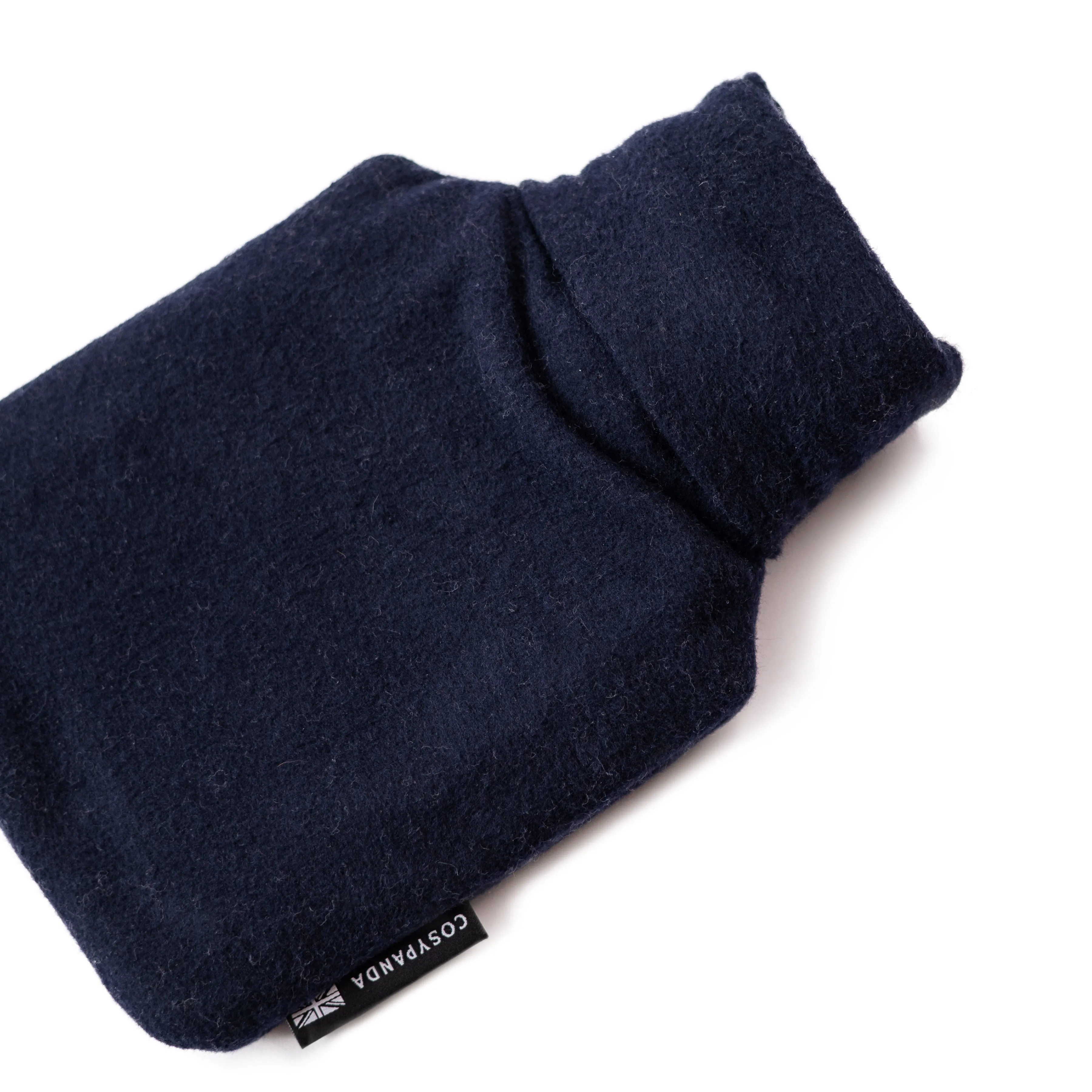 Navy Blue Cotton 1L Hot Water Bottle