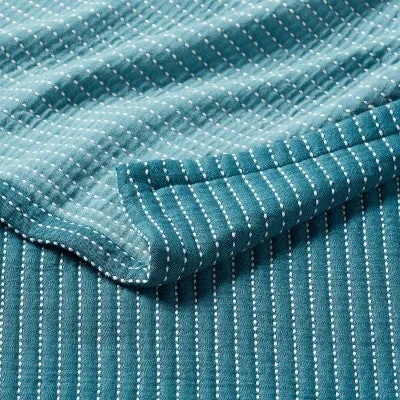 New - Twin/Twin Extra Long Matelassé Bed Blanket Blue - Threshold