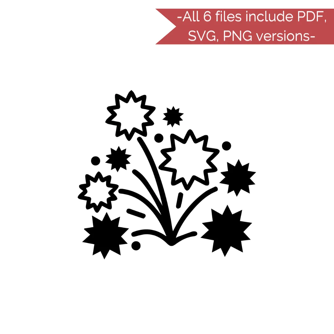 New Years Stencil Cut Files! 2021 [AI SVG PNG DXF]