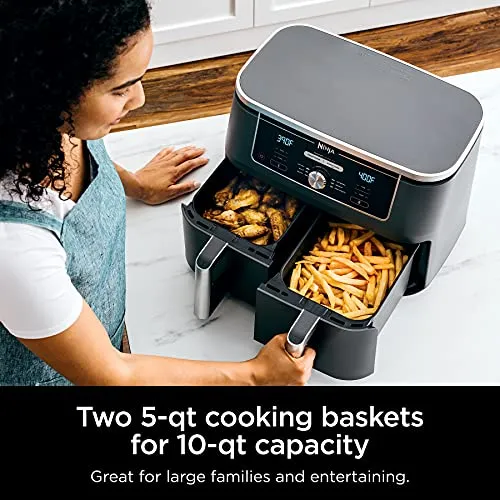 Ninja DZ401 Foodi 10 Quart 6-in-1 DualZone XL 2-Basket Air Fryer (New)