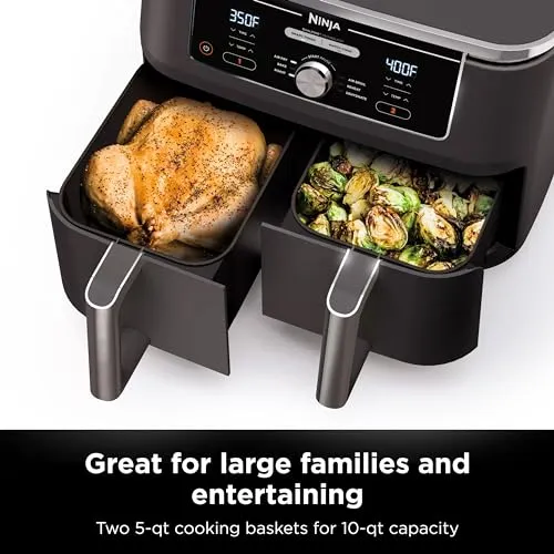 Ninja DZ401 Foodi 10 Quart 6-in-1 DualZone XL 2-Basket Air Fryer (New)