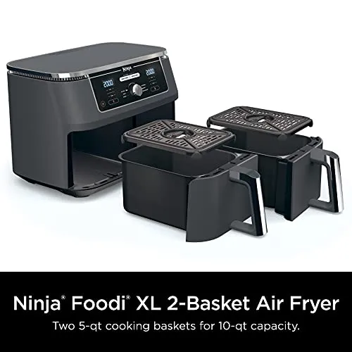 Ninja DZ401 Foodi 10 Quart 6-in-1 DualZone XL 2-Basket Air Fryer (New)