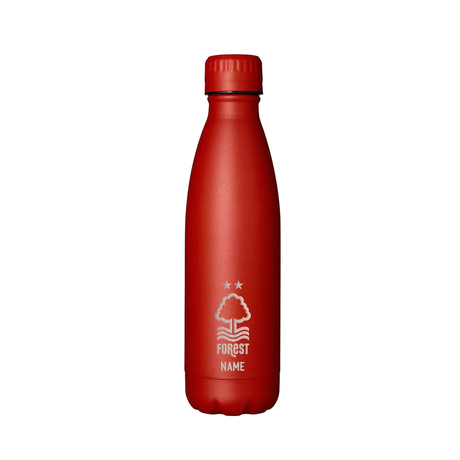 Nottingham Forest Crest Engraved Water Bottle - Red