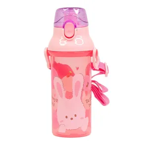 One-Touch Shoulder Strap Water Bottle -Snow Rabbit