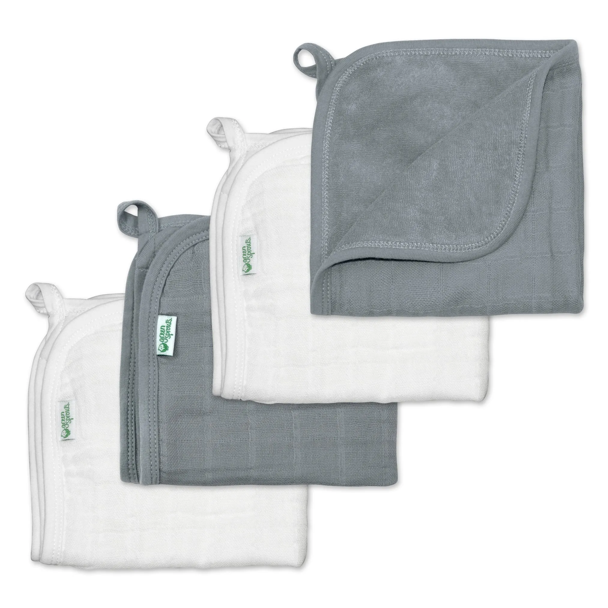 Organic Cotton Muslin Bath Towel & Wash Cloth Set