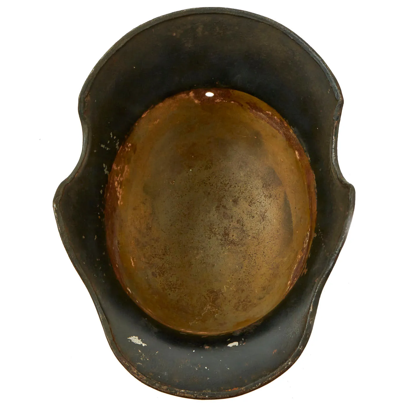 Original German WWI M18 Stahlhelm Helmet Shell - Collector Modified Post War with Genuine SS Decal & Ear Cut Out