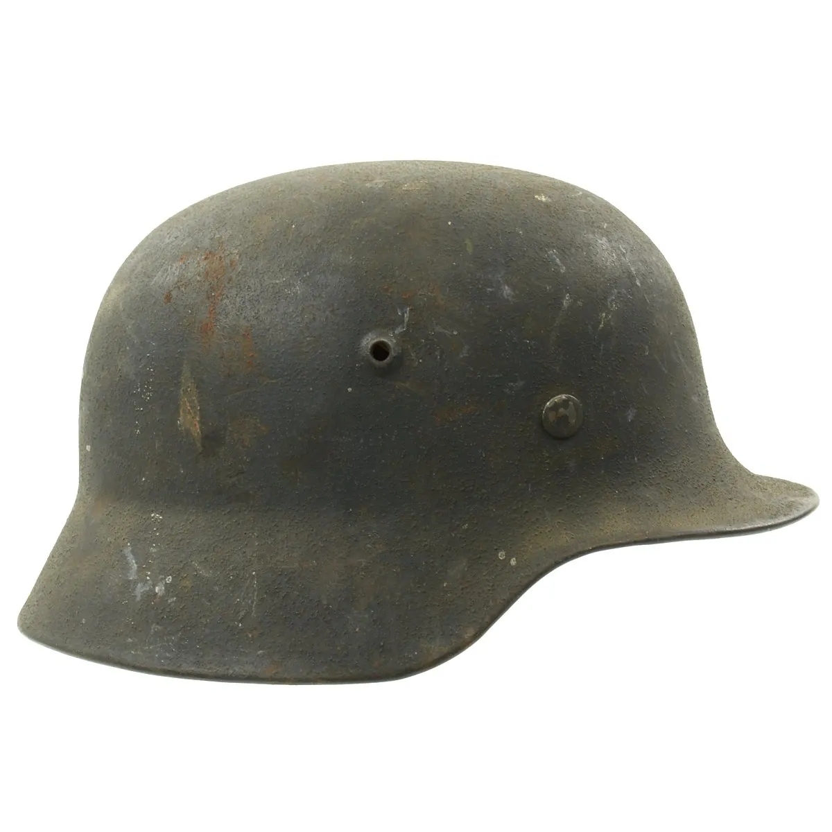 Original German WWII M40 Single Decal Luftwaffe Helmet with Textured Paint - SE64