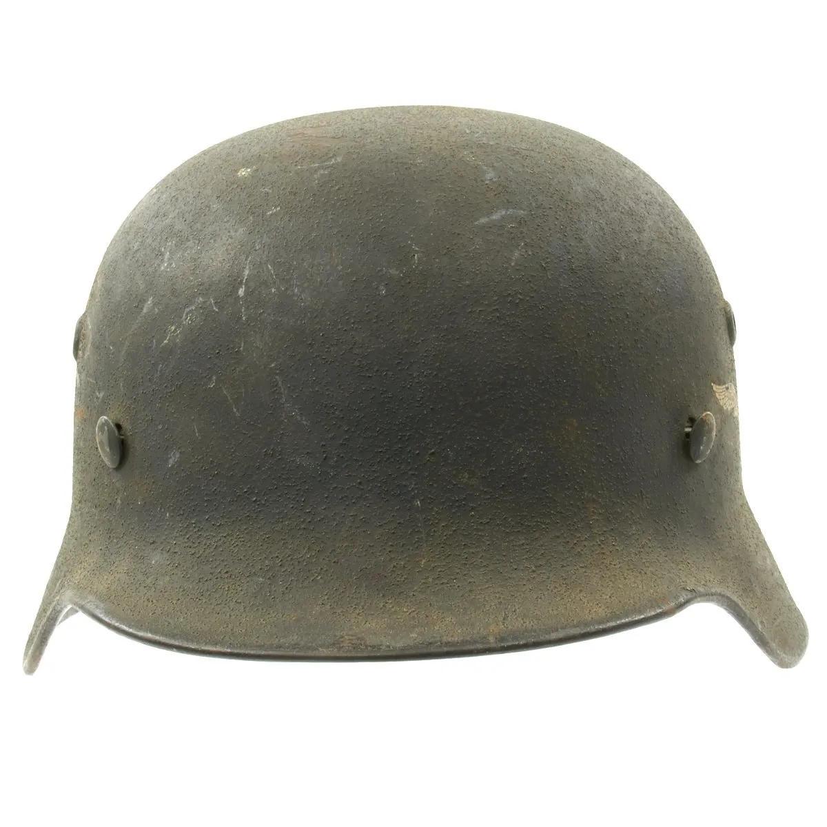 Original German WWII M40 Single Decal Luftwaffe Helmet with Textured Paint - SE64