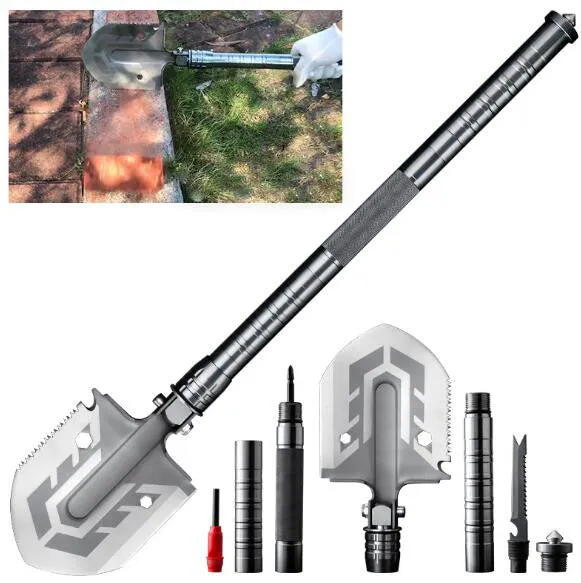 Outdoor Multi-purpose Shovel Garden Tools Folding Military Shovel Camping Defense Security Tools