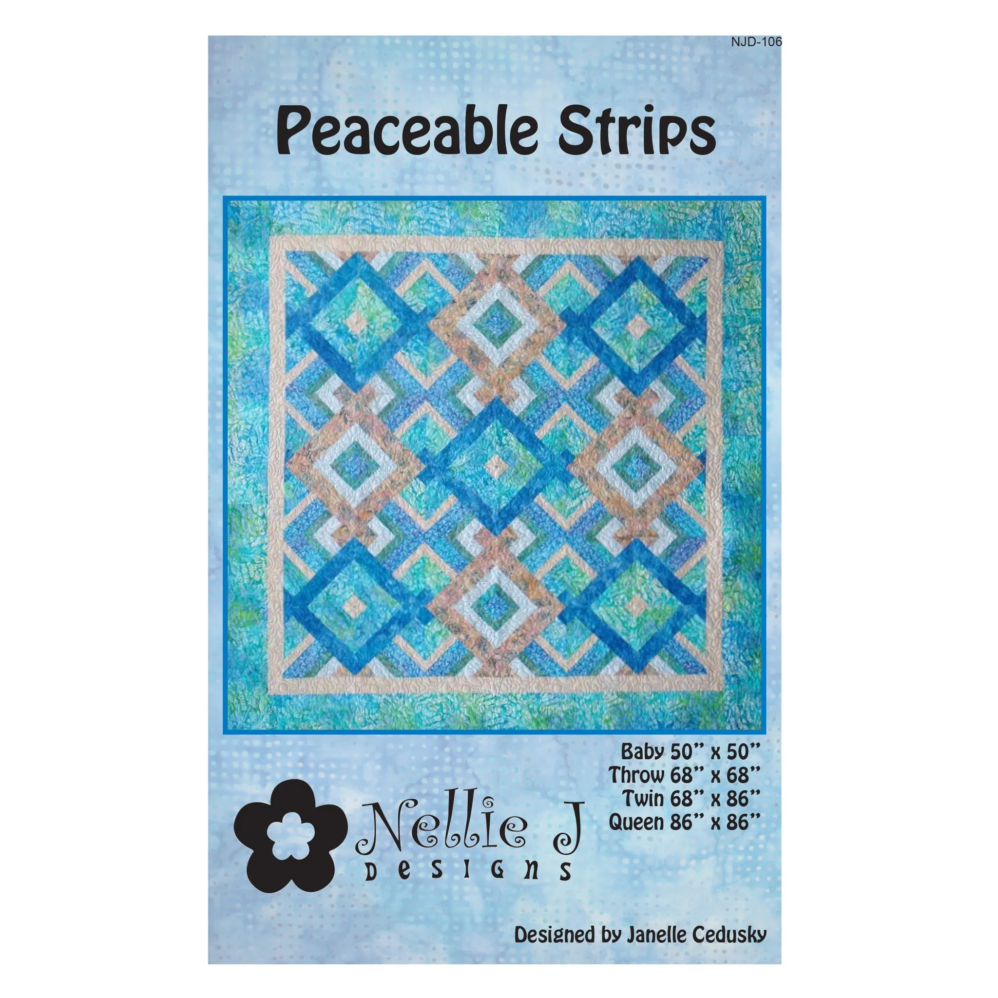 Peaceable Strips Quilt NJD-106e - Downloadable Pattern