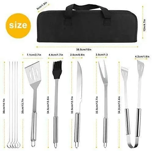 Perkin BBQ Utensil Set with Case