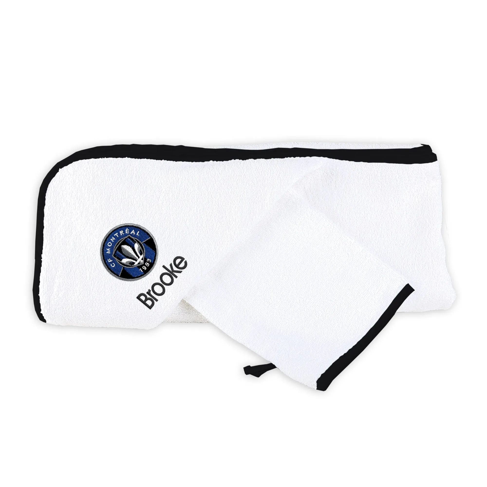 Personalized CF Montreal Hooded Towel & Wash Mitt Set