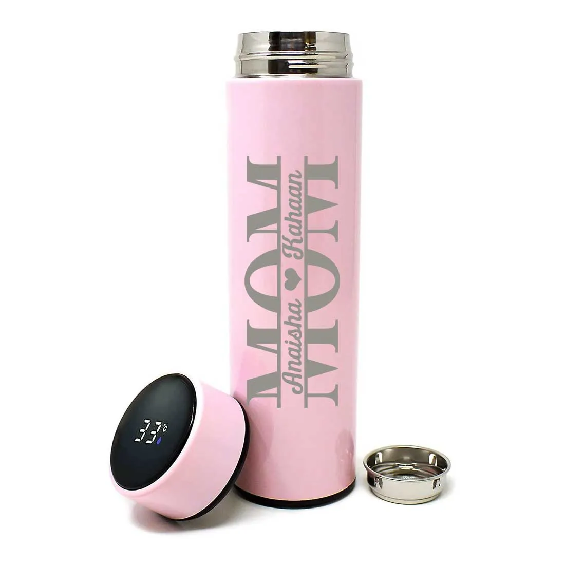 Personalized Thermos Bottle for Tea Flask with LED Display 500ml - Mother Day Gift