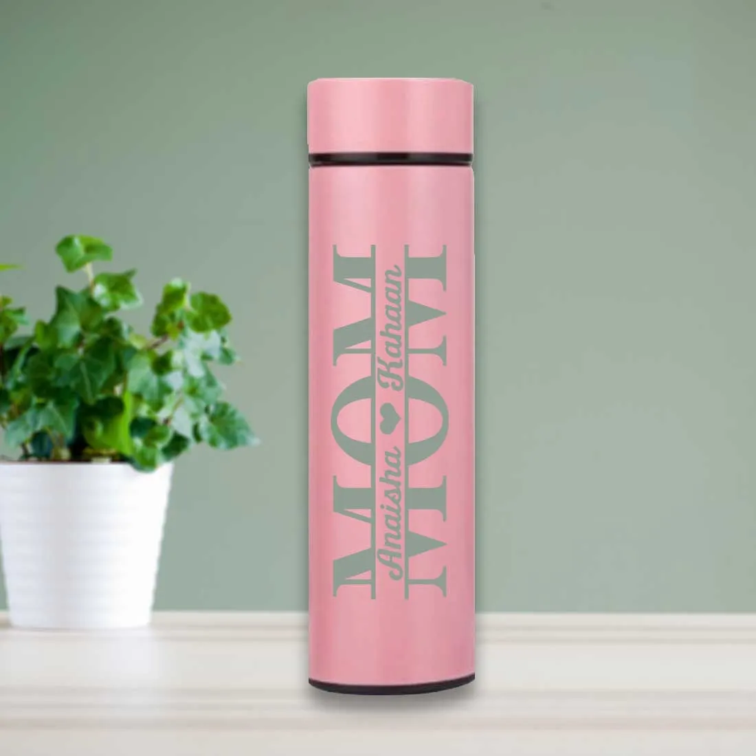 Personalized Thermos Bottle for Tea Flask with LED Display 500ml - Mother Day Gift