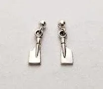 Petite Rowing Blade on Ball Post Earrings by Rubini Jewelers