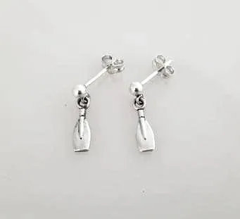 Petite Rowing Blade on Ball Post Earrings by Rubini Jewelers