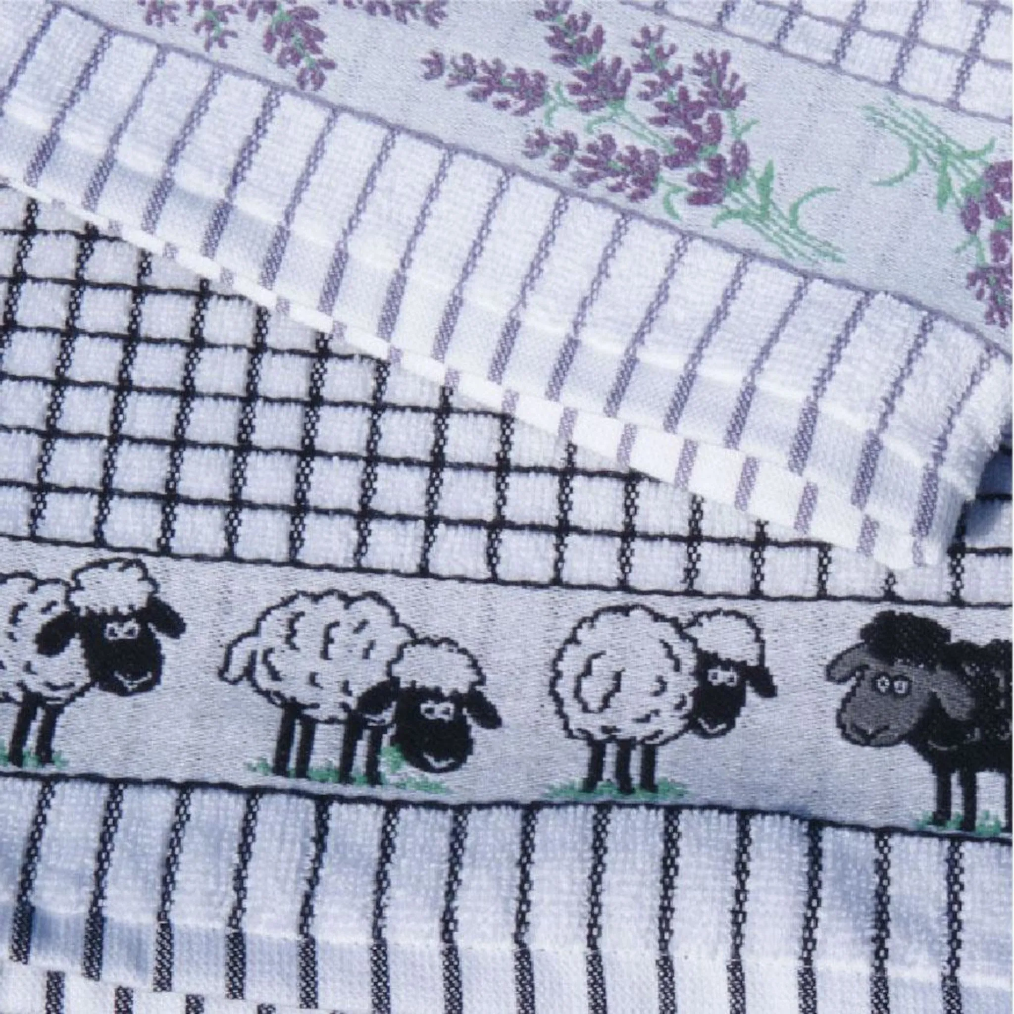 Poli-Dri Black Sheep Cotton Jacquard Tea Towel