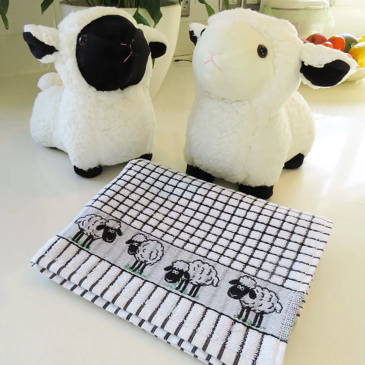 Poli-Dri Black Sheep Cotton Jacquard Tea Towel