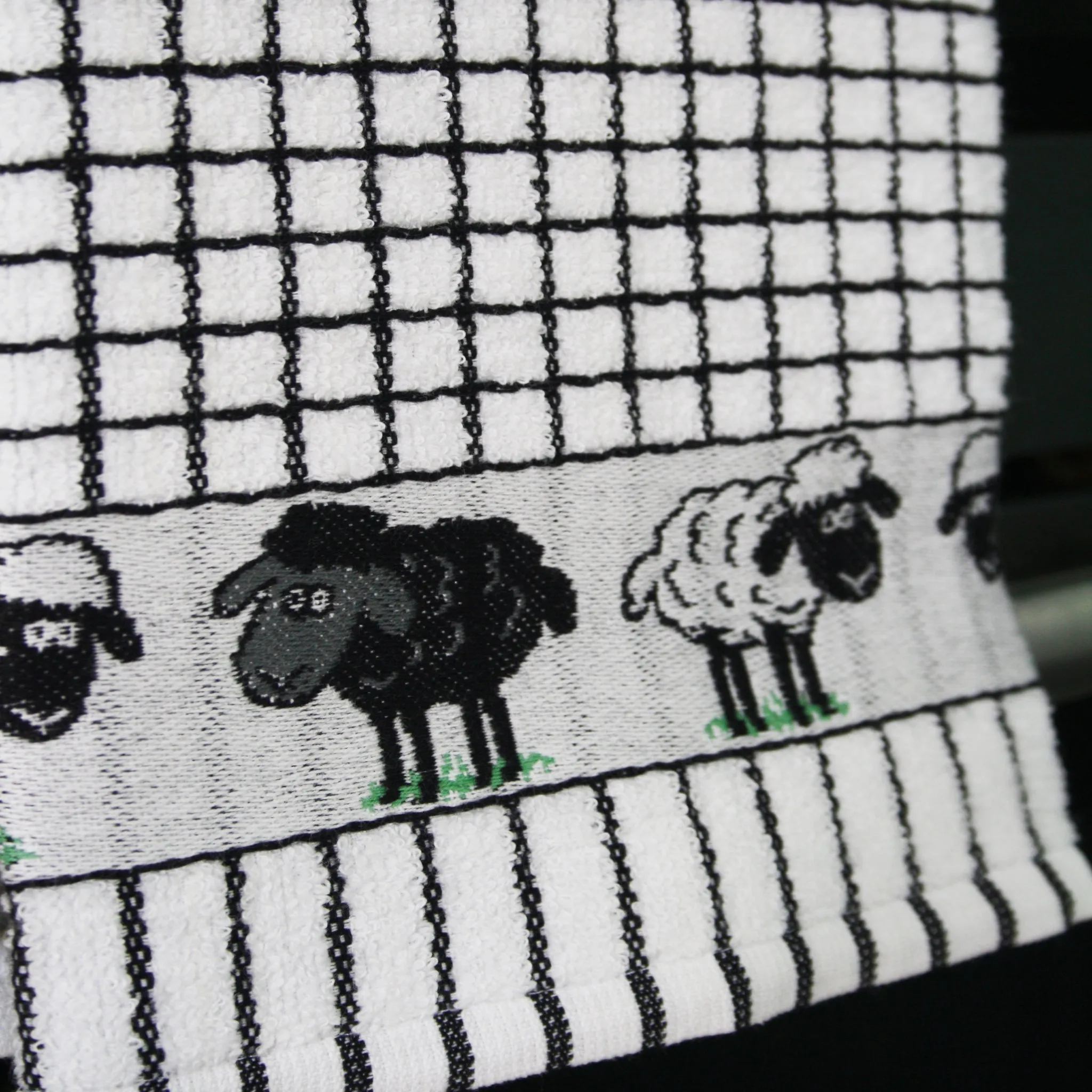 Poli-Dri Black Sheep Cotton Jacquard Tea Towel