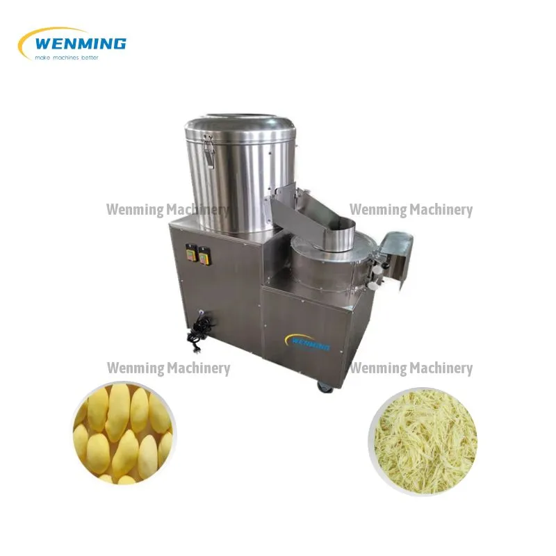 Practical Potato Peeling And Shredding Machine Fresh Cut  Fries Machine Multifunctional Potato Shredder