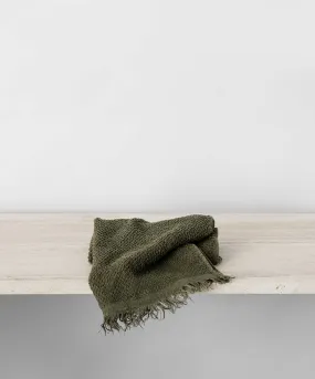 Pure Linen Hand Towel - Forest