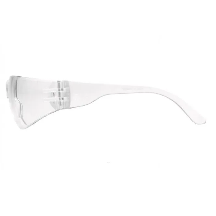 Pyramex S4110SUC Intruder Safety Glasses, Clear Frame, Clear Uncoated Lens, 1 Each