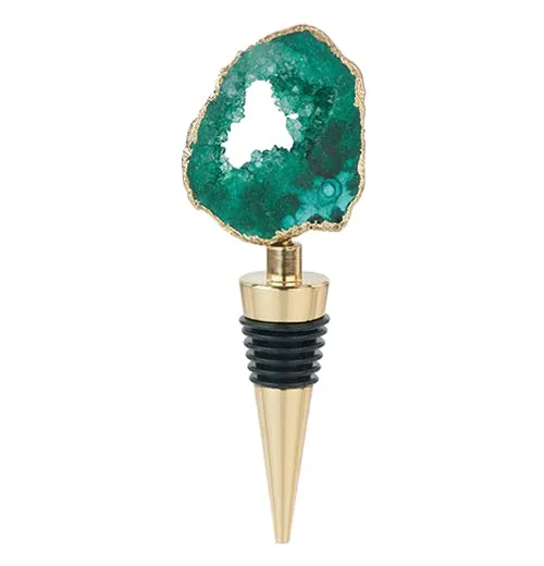 "Geode" Gilded Bottle Stopper