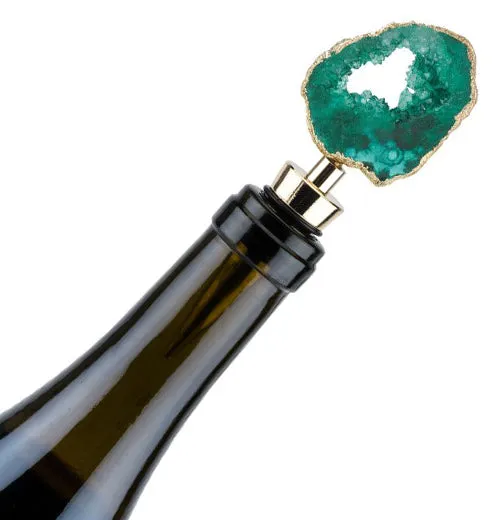 "Geode" Gilded Bottle Stopper