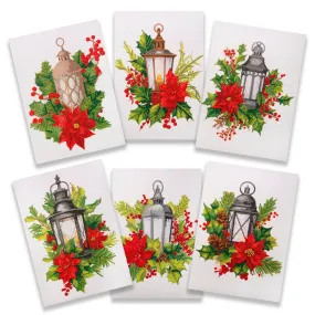 "Lanterns" Crystal Art Window Stickers Set of 6