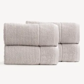 Renee Taylor Cambridge Textured 4 Piece Pumice Stone Bath Sheet Pack