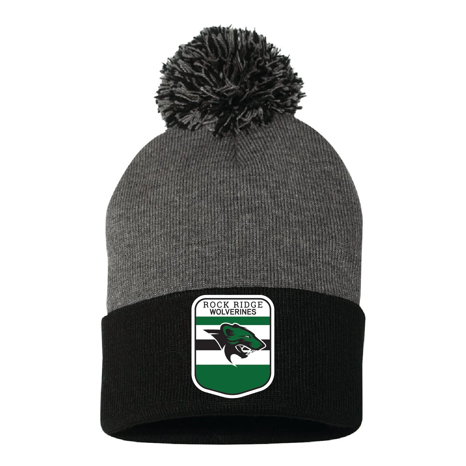 Ridge Fan Gear 2" Pom-Pom Cuffed Beanie