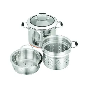 Scanpan Multipot Set 24Cm 24Cm Stockpot Pasta Insert Steamer Insert