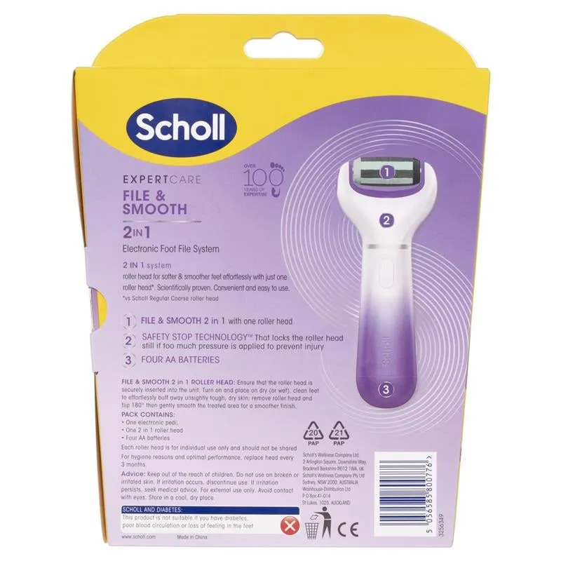 Scholl ExpertCare 2 In 1 Electronic Foot File