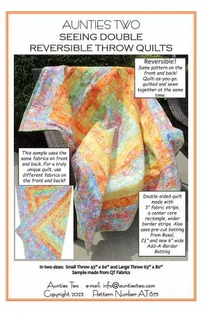 Seeing Double Reversible Throw Quilts Pattern