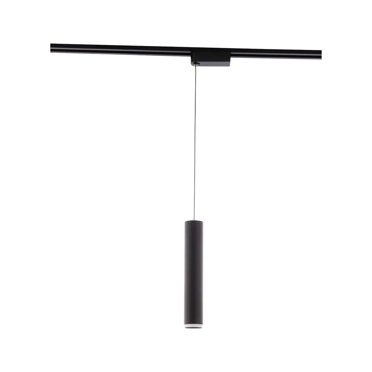 Silo LED Pendant Head 20W 4000K, Halo, Black with White Collar