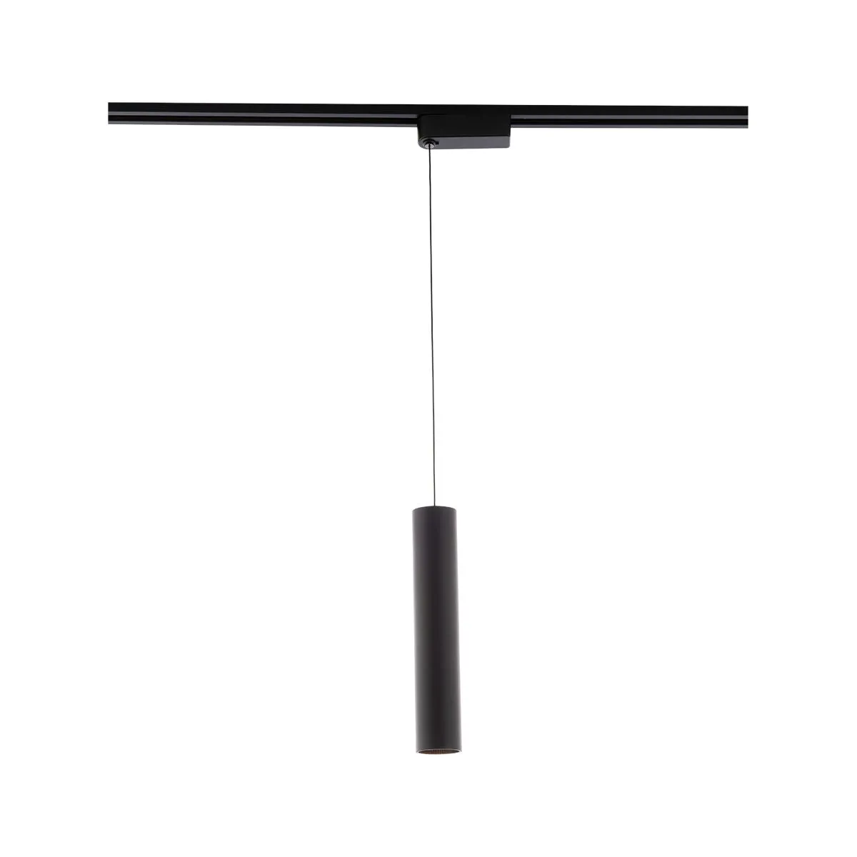 Silo LED Pendant Head 20W 4000K, Halo, Black with White Collar