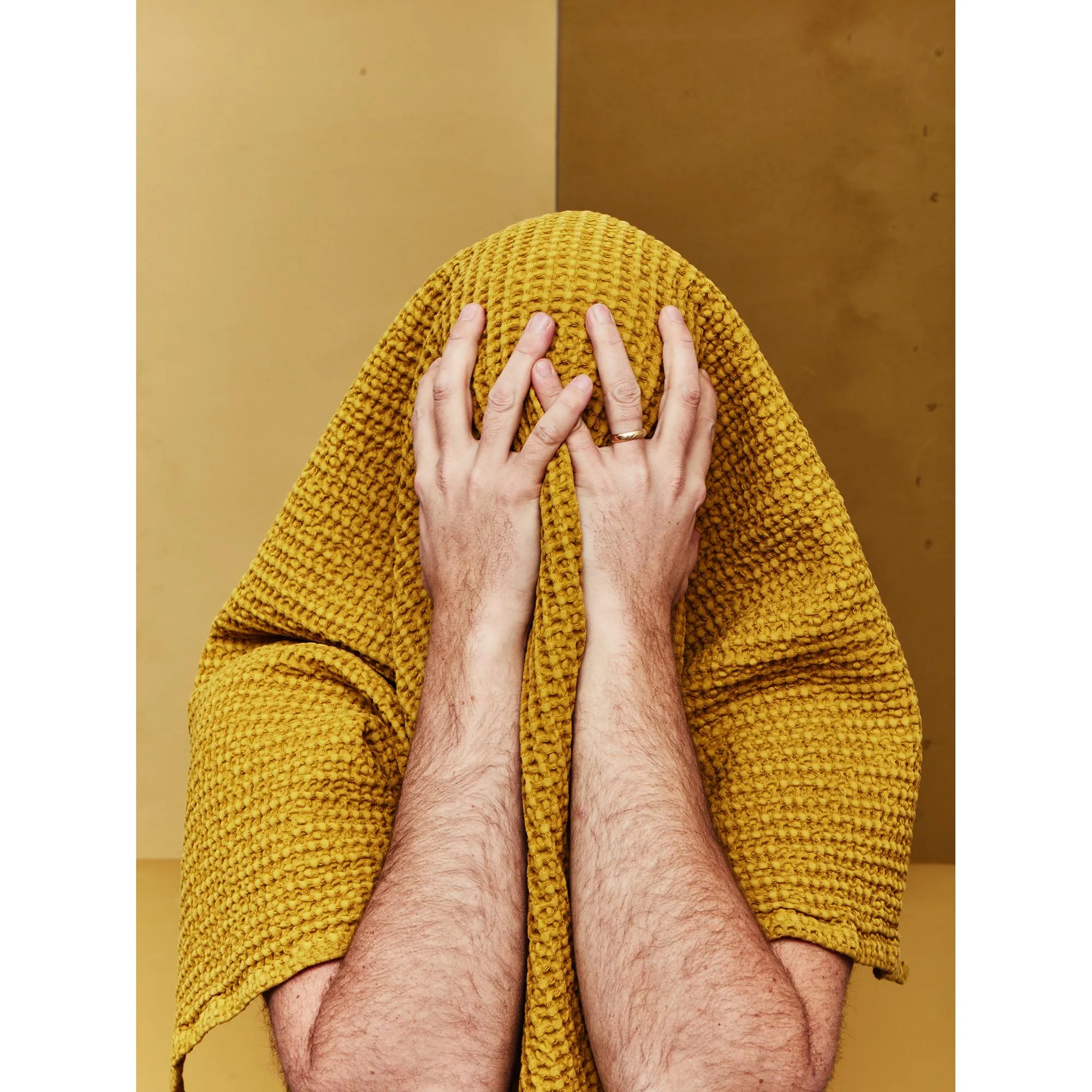 Simple Waffle Towels - Mustard