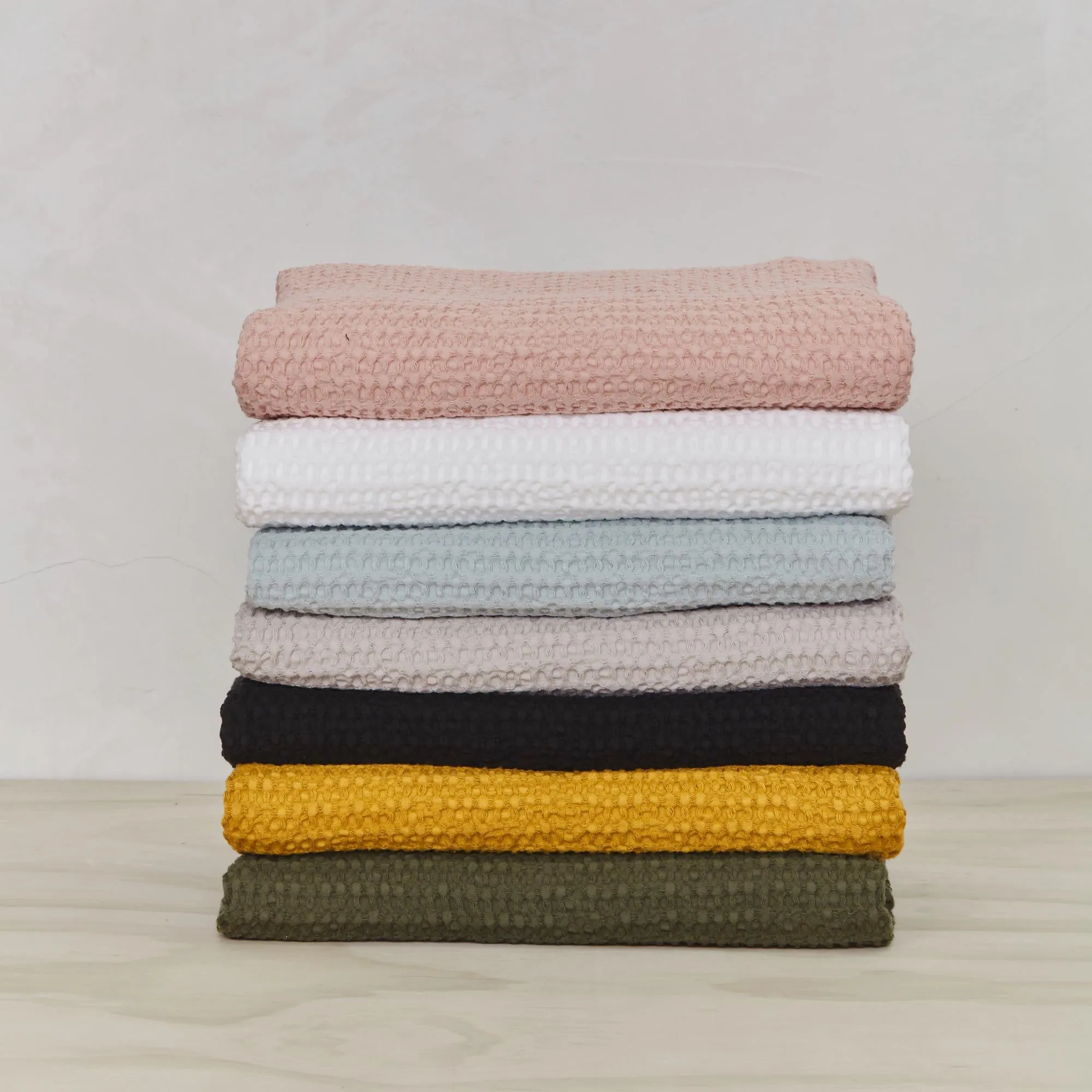 Simple Waffle Towels - Mustard