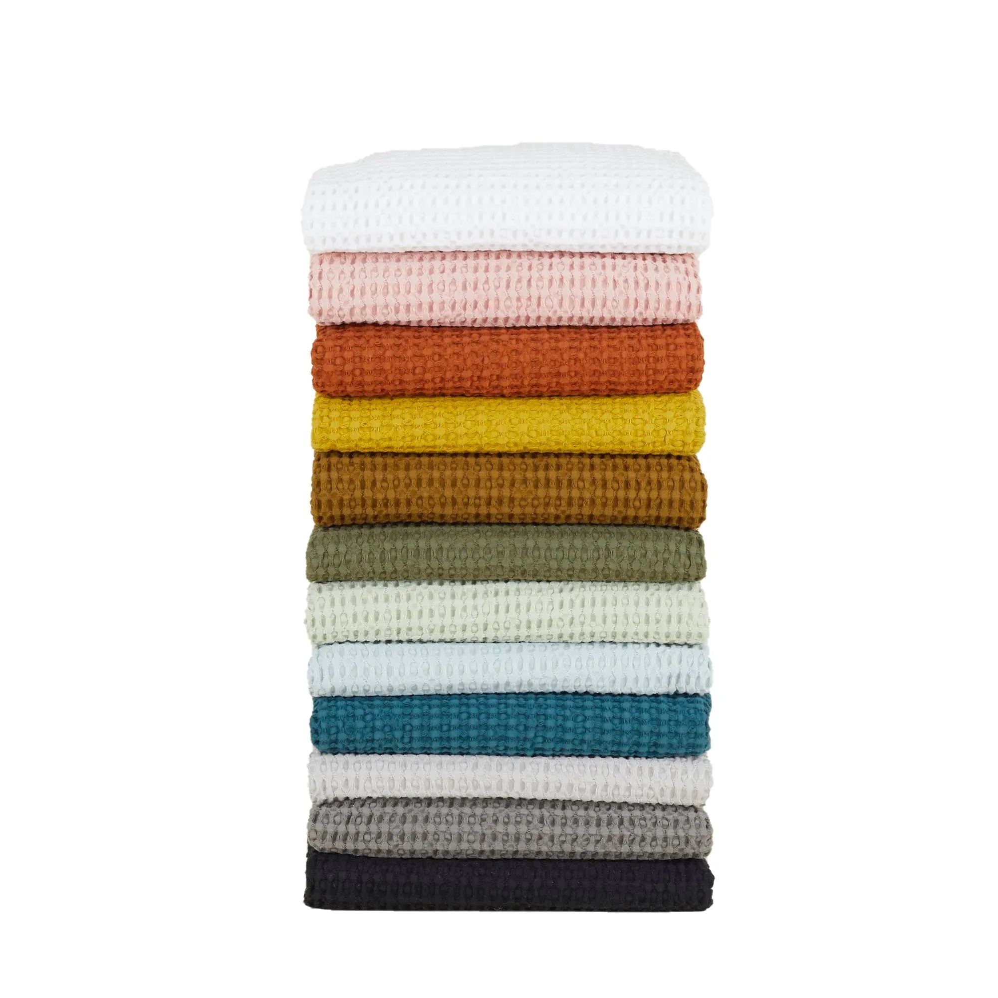 Simple Waffle Towels - Mustard