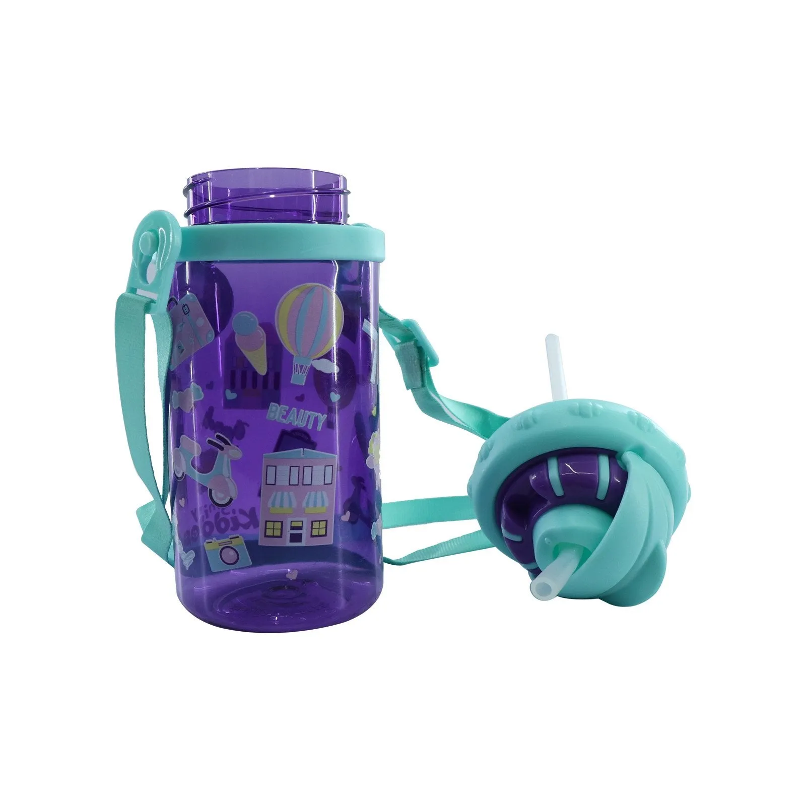 Smily Sipper Water Bottle Purple