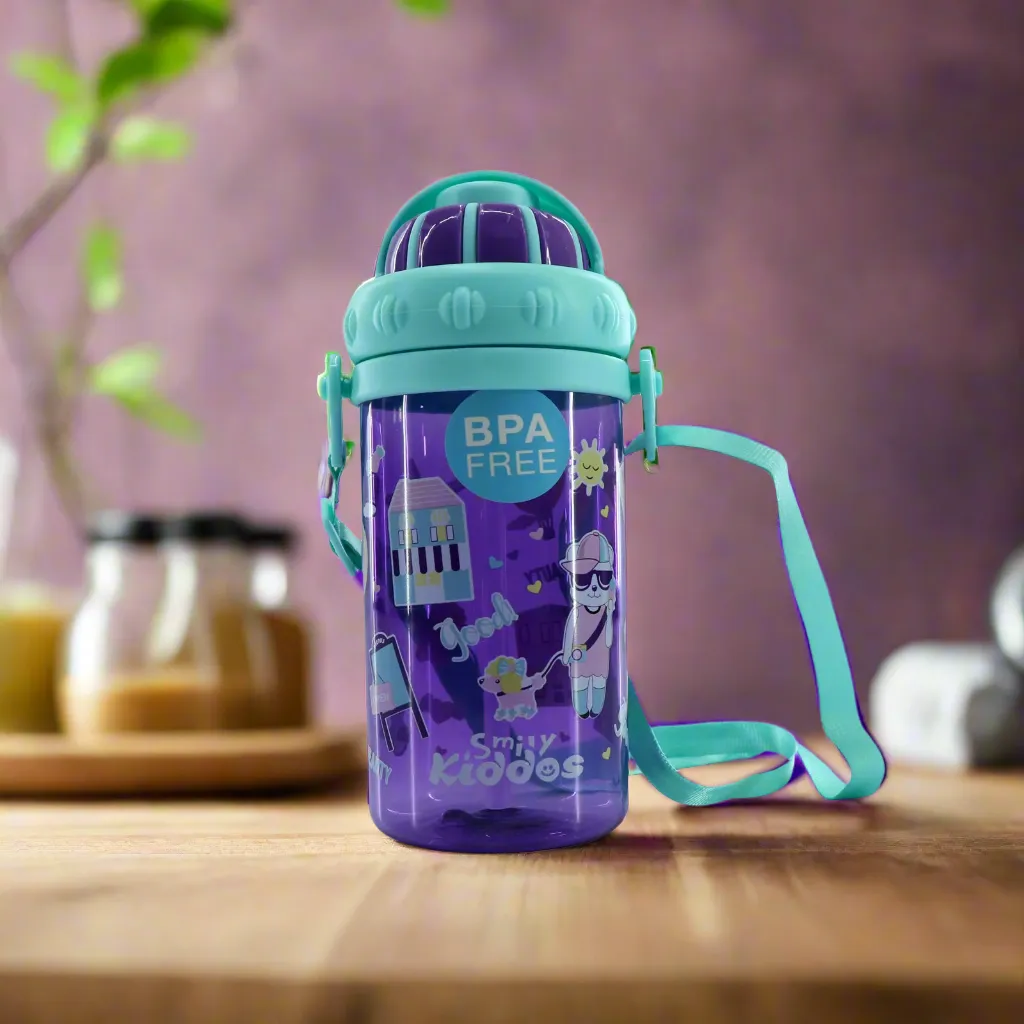 Smily Sipper Water Bottle Purple