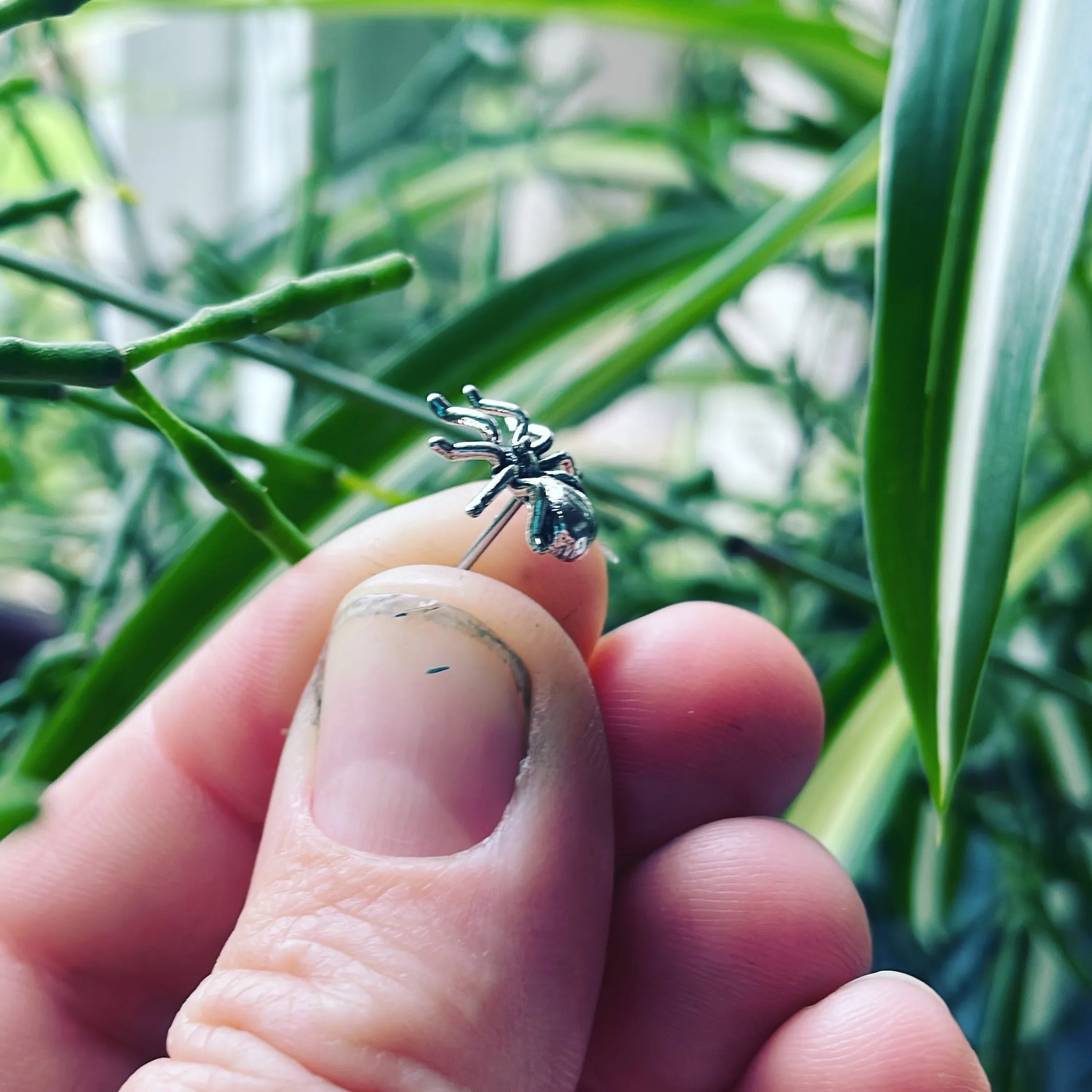 Sterling Silver Spider Post Earrings