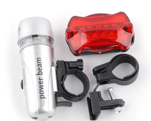 Super Bright Bike Bicycle 5 LED Headlight 5 LED Taillight Set